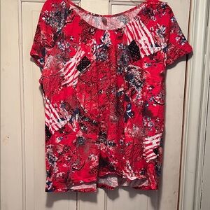 Designed Red Women's Blouse